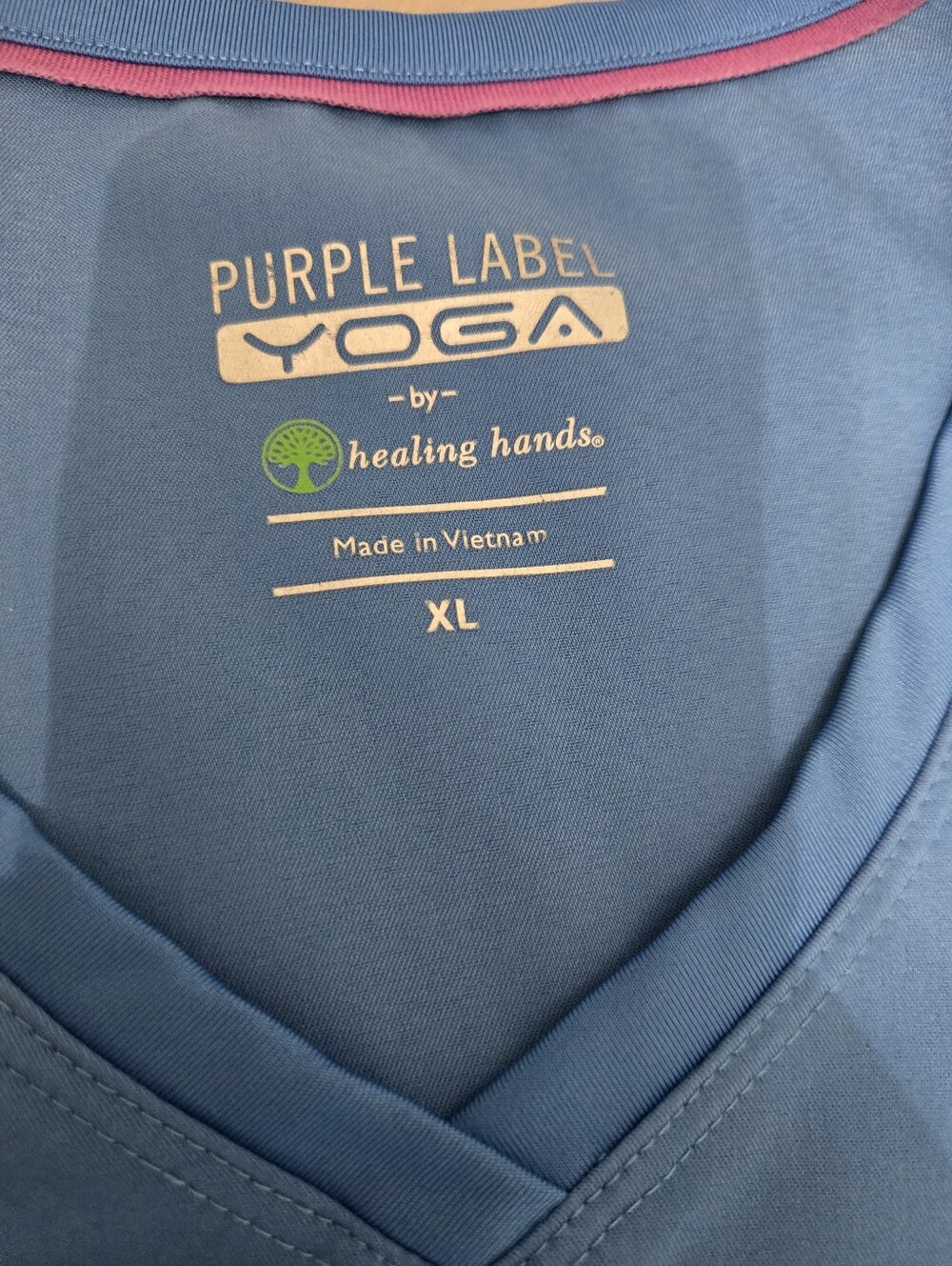 Healing Hands Purple Label Yoga Scrubs Set XL Top LP Pants - Picture 2 of 14